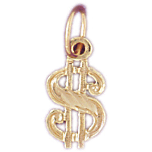 14K GOLD SAYING CHARM - DOLLAR SIGN #5409