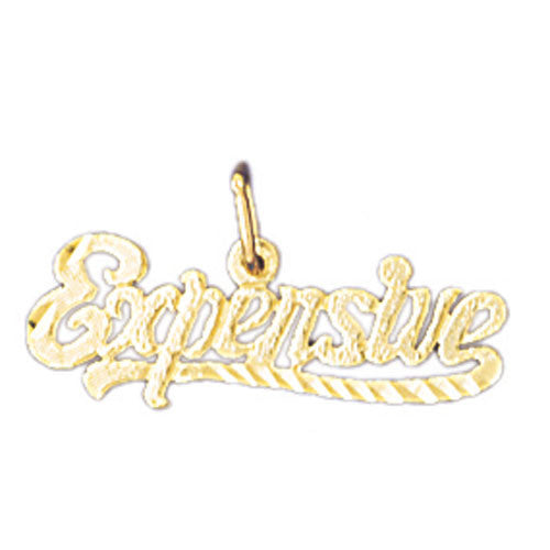 14K GOLD SAYING CHARM - EXPENSIVE #10581