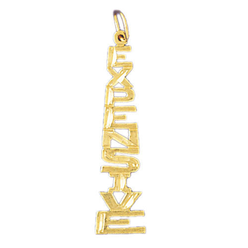 14K GOLD SAYING CHARM - EXPENSIVE #10612