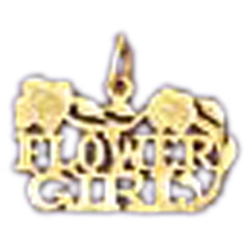 14K GOLD SAYING CHARM - FLOWER GIRL #10402