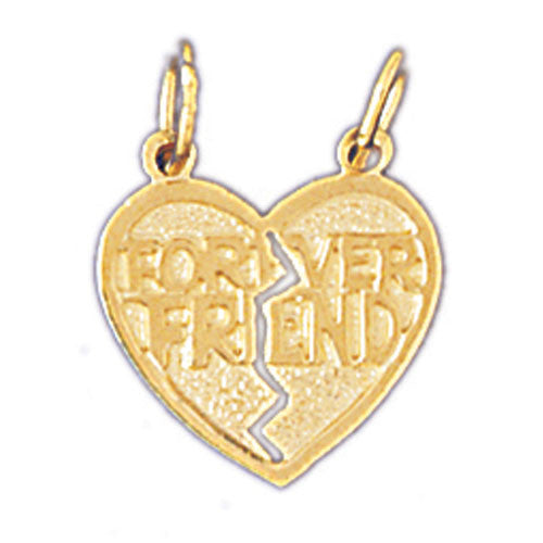 14K GOLD SAYING CHARM - FOREVER FRIEND #10358