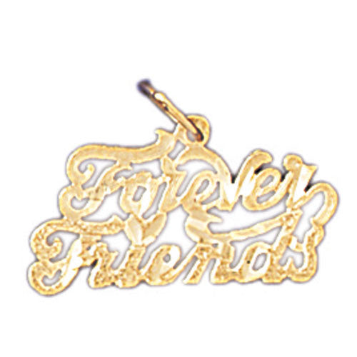 14K GOLD SAYING CHARM - FOREVER FRIENDS #10391