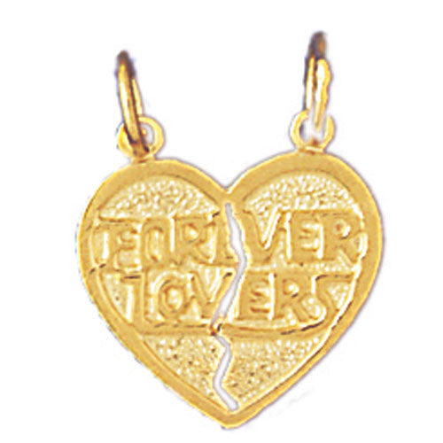 14K GOLD SAYING CHARM - FOREVER LOVERS #10304