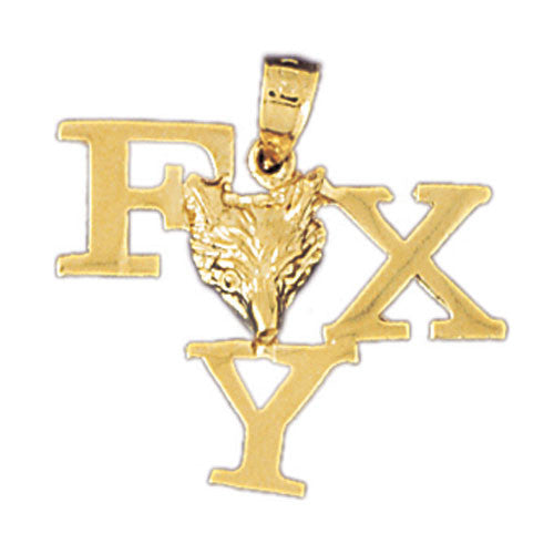 14K GOLD SAYING CHARM - FOXY #10580