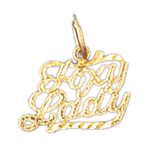 14K GOLD SAYING CHARM - FOXY LADY #10125