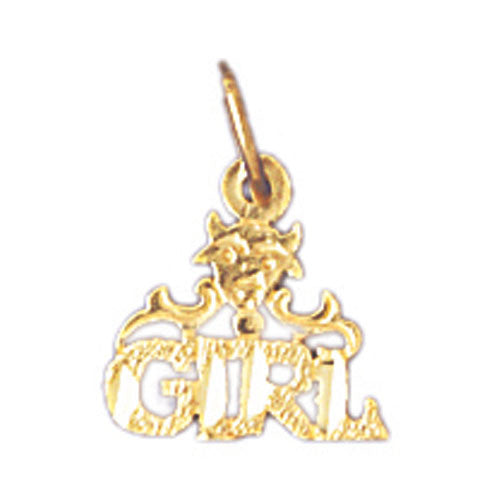 14K GOLD SAYING CHARM - GIRL #10119