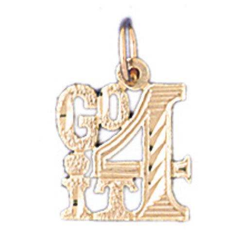 14K GOLD SAYING CHARM - GO 4 IT #10537