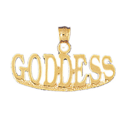 14K GOLD SAYING CHARM - GODDESS #10470