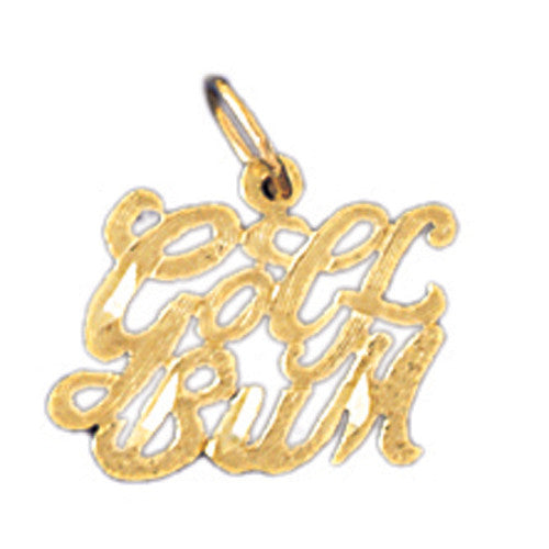 14K GOLD SAYING CHARM - GOLF BUM #10859