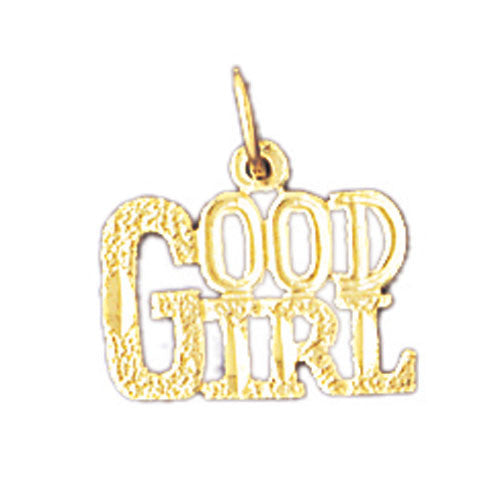 14K GOLD SAYING CHARM - GOOD GIRL #10117
