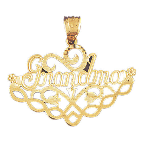 14K GOLD SAYING CHARM - GRANDMA #9999
