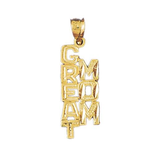 14K GOLD SAYING CHARM - GREAT CHARM #9839