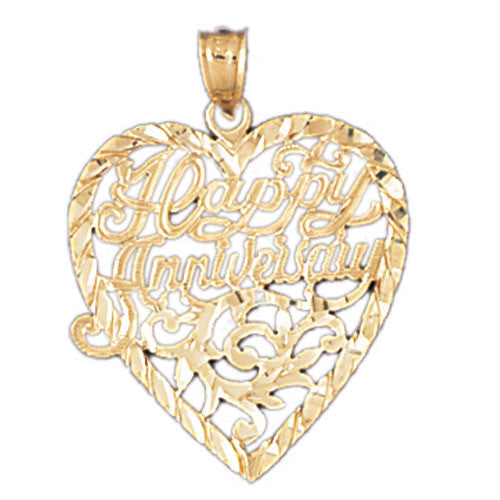 14K GOLD SAYING CHARM - HAPPY ANNIVERSARY #10079