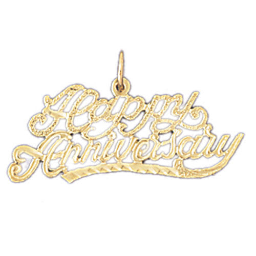 14K GOLD SAYING CHARM - HAPPY ANNIVERSARY #10080
