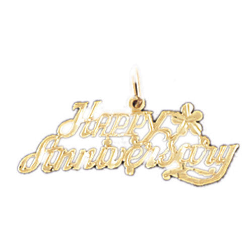 14K GOLD SAYING CHARM - HAPPY ANNIVERSARY #10081