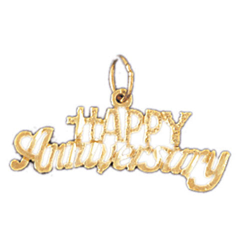 14K GOLD SAYING CHARM - HAPPY ANNIVERSARY #10082