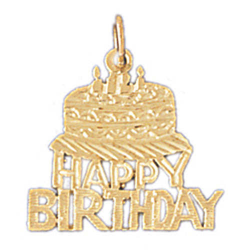 14K GOLD SAYING CHARM - HAPPY BIRTHDAY #10071