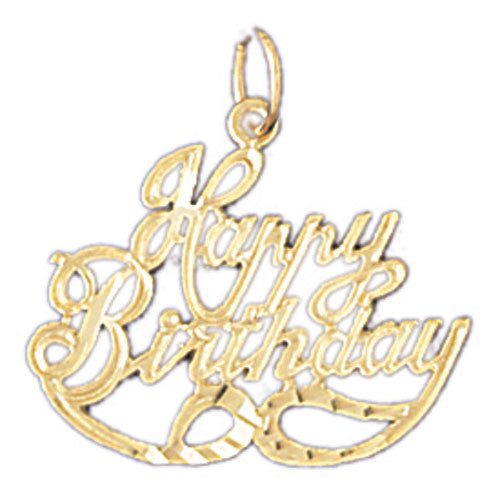 14K GOLD SAYING CHARM - HAPPY BIRTHDAY #10072