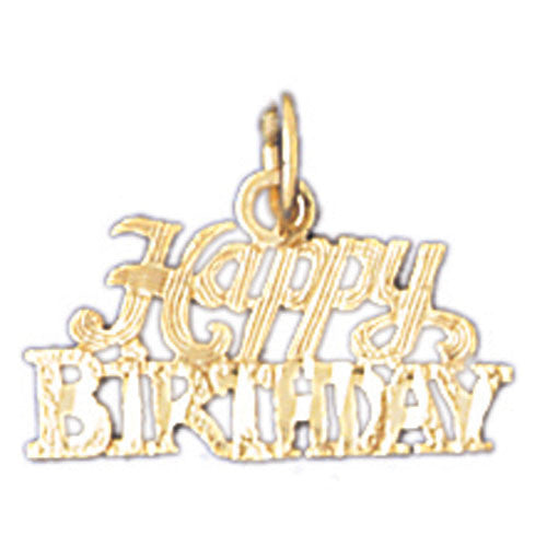 14K GOLD SAYING CHARM - HAPPY BIRTHDAY #10076