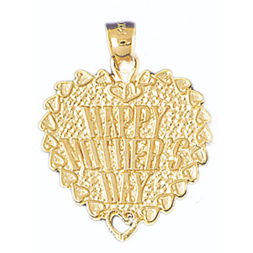 14K GOLD SAYING CHARM - HAPPY MOTHER'S DAY #9700