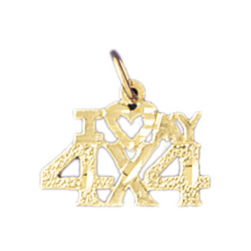 14K GOLD SAYING CHARM - I LOVE MY 4X4 #10779