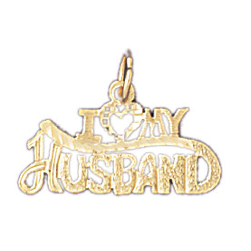 14K GOLD SAYING CHARM - I LOVE MY HUSBAND #10105