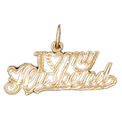 14K GOLD SAYING CHARM - I LOVE MY HUSBAND #10108