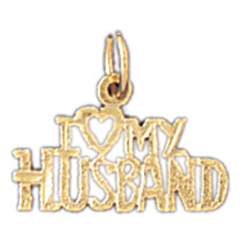 14K GOLD SAYING CHARM - I LOVE MY HUSBAND #10109