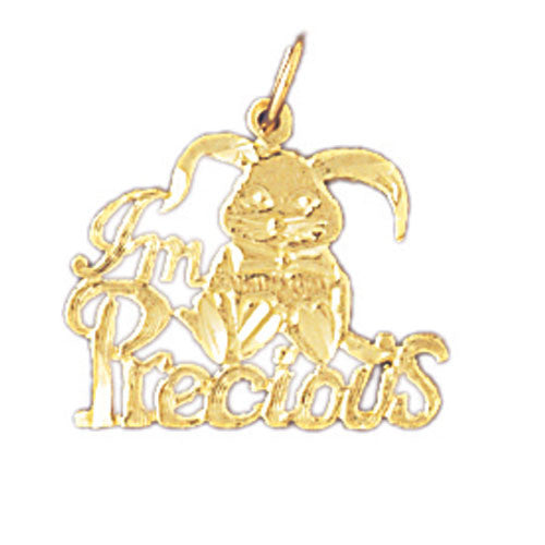 14K GOLD SAYING CHARM - I'M PRECIOUS #10146