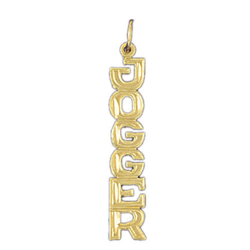 14K GOLD SAYING CHARM - JOGGER #10795