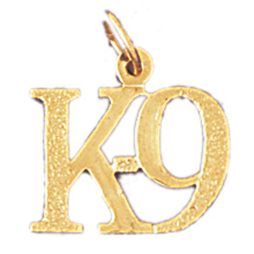 14K GOLD SAYING CHARM - K-9 #10914
