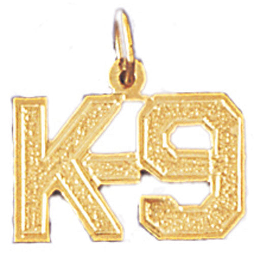 14K GOLD SAYING CHARM - K-9 #10915