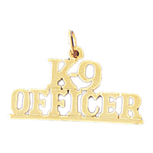 14K GOLD SAYING CHARM - K-9 OFFICER #10912