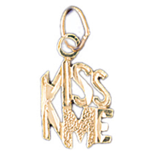 14K GOLD SAYING CHARM - KISS ME #10521