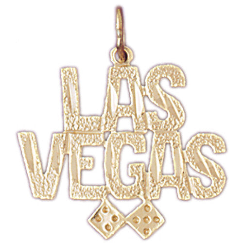 14K GOLD SAYING CHARM - LAS VEGAS #5393