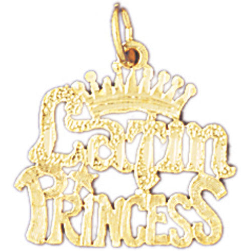 14K GOLD SAYING CHARM - LATIN PRINCESS #10421