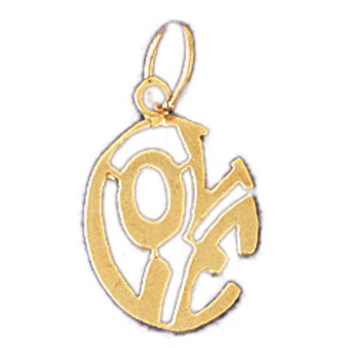 14K GOLD SAYING CHARM - LOVE #10202