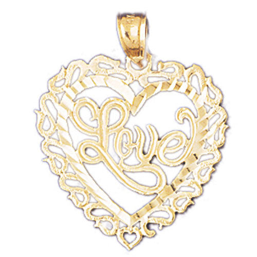 14K GOLD SAYING CHARM - LOVE #10203