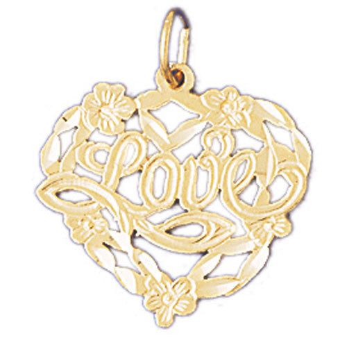 14K GOLD SAYING CHARM - LOVE #10204