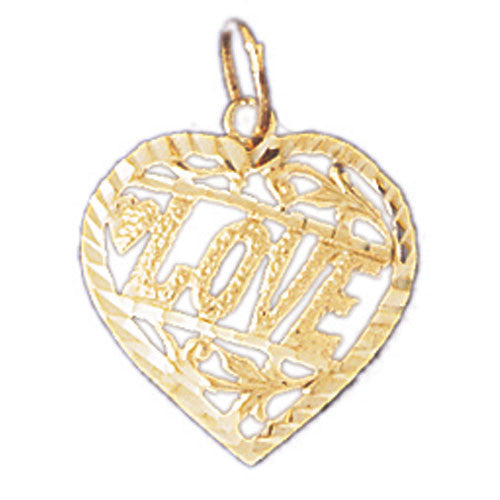 14K GOLD SAYING CHARM - LOVE #10205