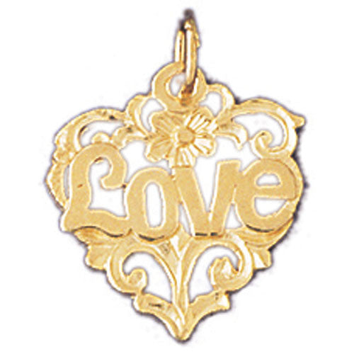 14K GOLD SAYING CHARM - LOVE #10206