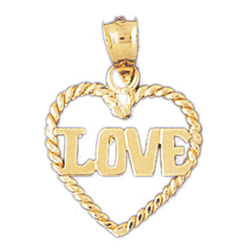14K GOLD SAYING CHARM - LOVE #10210