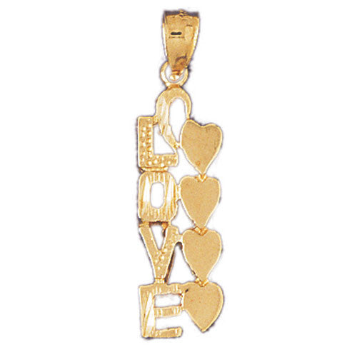14K GOLD SAYING CHARM - LOVE #10215