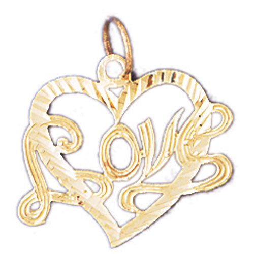 14K GOLD SAYING CHARM - LOVE #10216