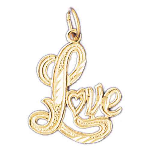 14K GOLD SAYING CHARM - LOVE #10217