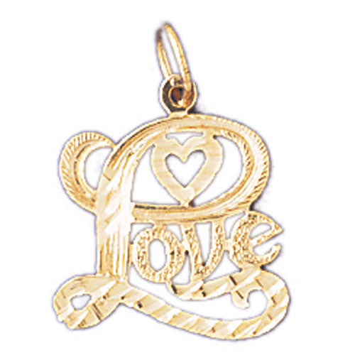 14K GOLD SAYING CHARM - LOVE #10218