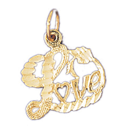 14K GOLD SAYING CHARM - LOVE #10219