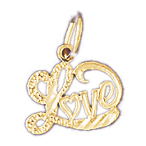 14K GOLD SAYING CHARM - LOVE #10221