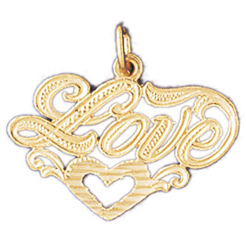 14K GOLD SAYING CHARM - LOVE #10225