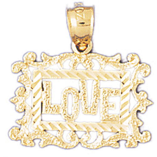 14K GOLD SAYING CHARM - LOVE #10226